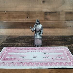 Vintage Michael Ricker Fine Pewter Figure From The Last Supper James #75 Of 750